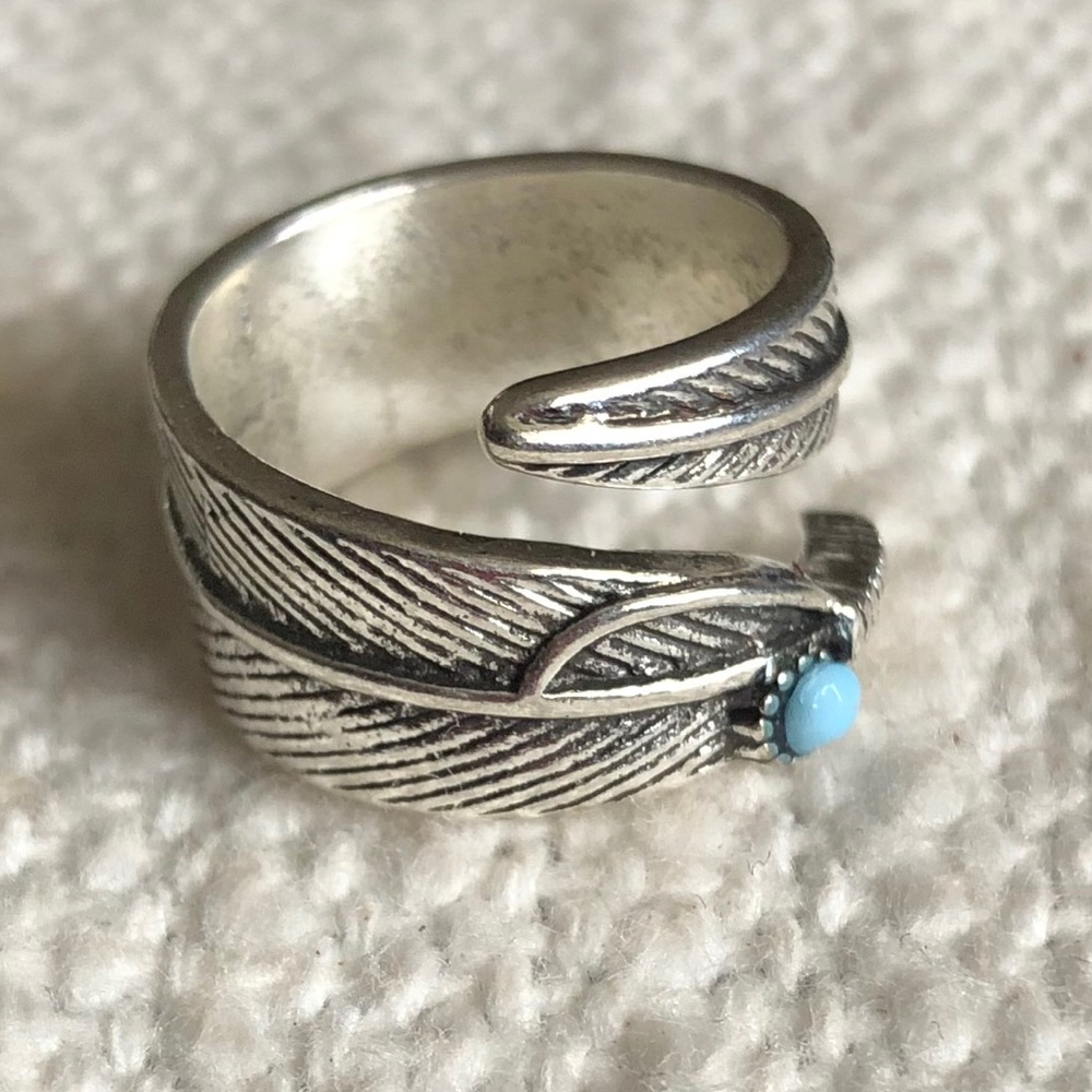 Leaf Silver Ring - image 1